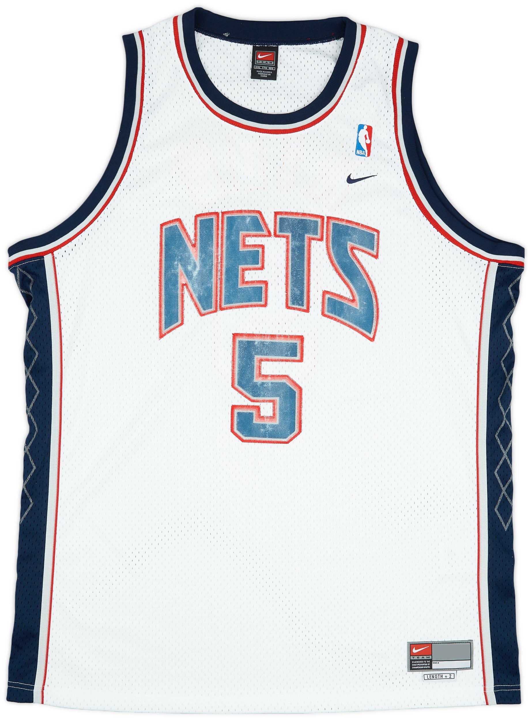 2001-04 New Jersey Nets Kidd #5 Home Jersey (Good)