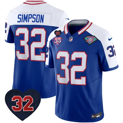 Bills 1994 Throwback OJ Simpson Patch Limited Jersey