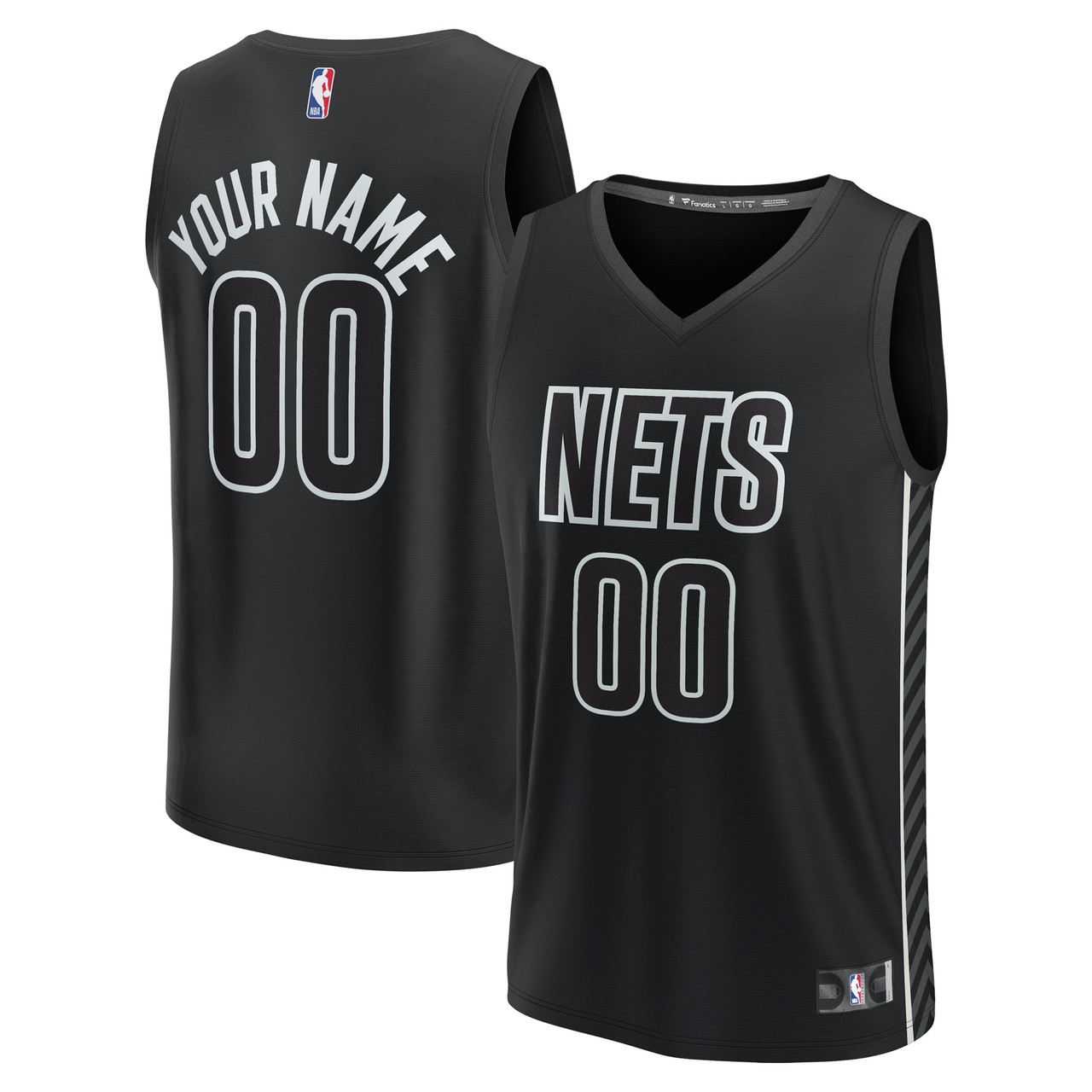 Brooklyn Nets Fast Break Swingman Statement Edition Custom Jersey - Black