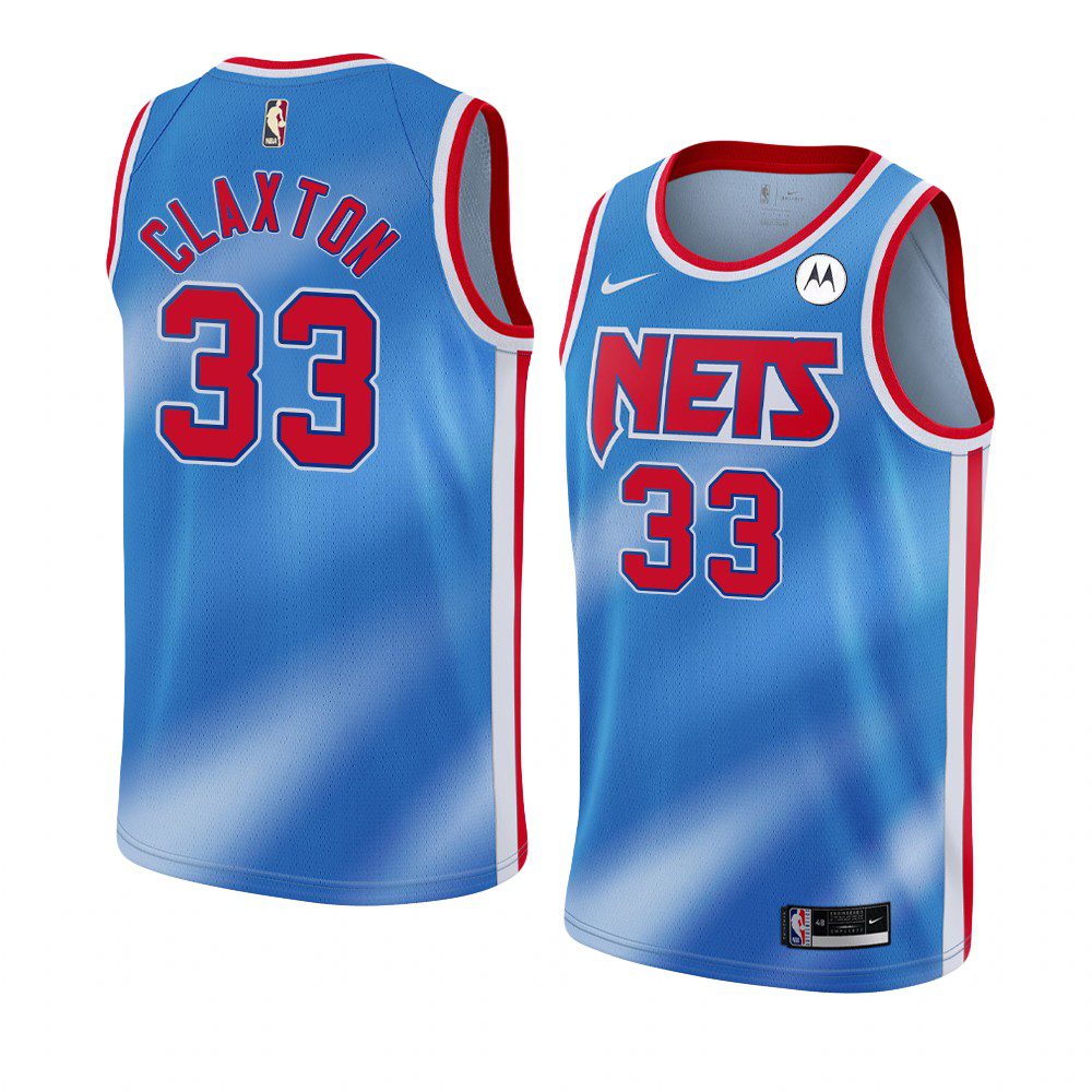 Brooklyn Nets Nicolas Claxton Retro Jersey Blue