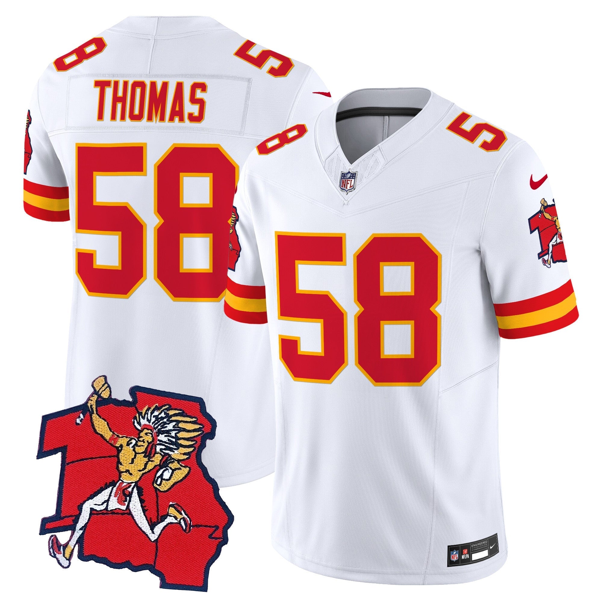 Derrick Thomas Chiefs 1963 Throwback Jersey Stitched - White