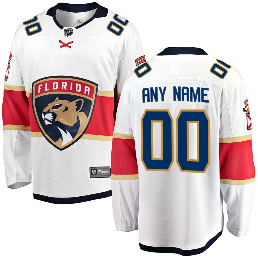 Florida Panthers Away Premier Breakaway Custom Jersey - White