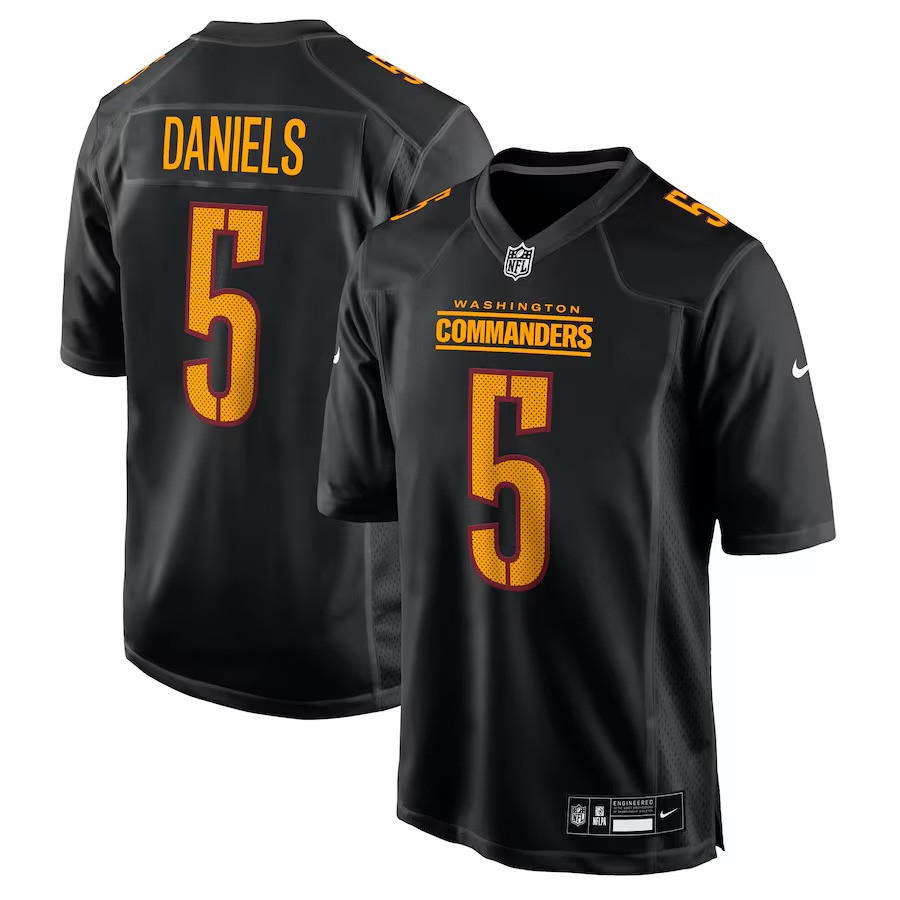 Jayden Daniels #5 Washington Commanders Carbon Limited Jersey - Black