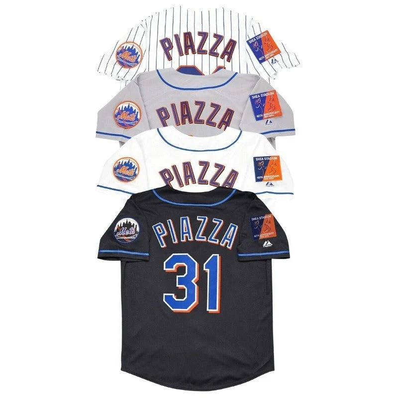 Mike Piazza #31 New York Mets 2004 Shea 40th Patch Homeroadalt Limited Jersey