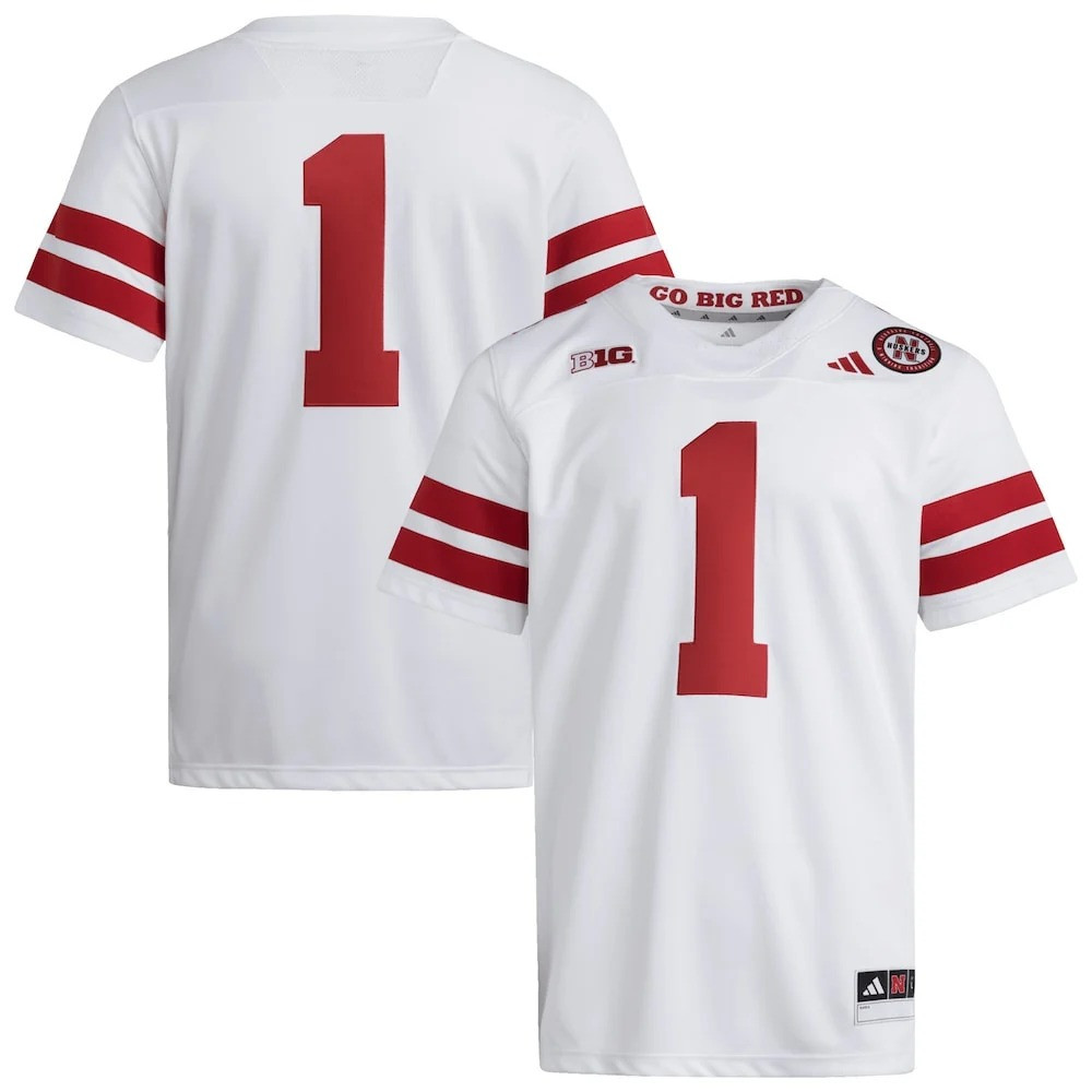 Nebraska Huskers #1 Premier Jersey - White