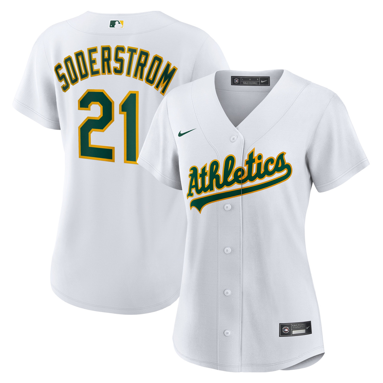 Tyler Soderstrom #21 Oakland Athletics Women'S Home Limited Jersey - White